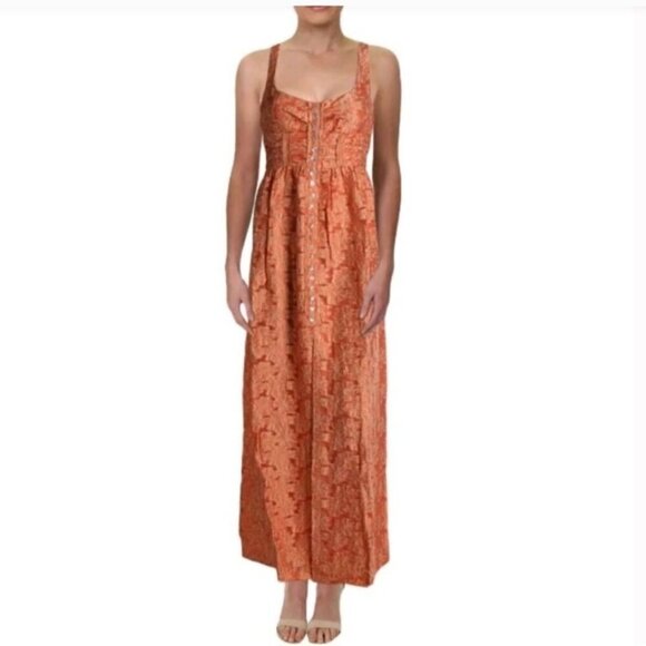 Free People Fresh As A Daisy A Line Maxi Dress Size 10 - Picture 5 of 10